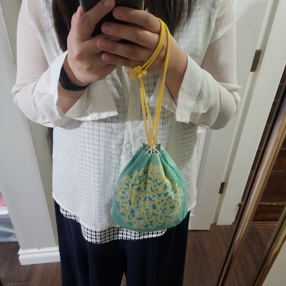 [NEW] Japanese Style Drawstring Bag / Kimono Bag / Japanese Bag / Kimono Purse - Picture 6 of 6